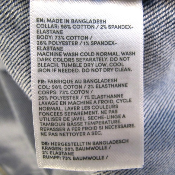 Lands End Blue Denim Long Sleeve Chore Barn Coat Women's Size 1X Unlined - Picture 8 of 9